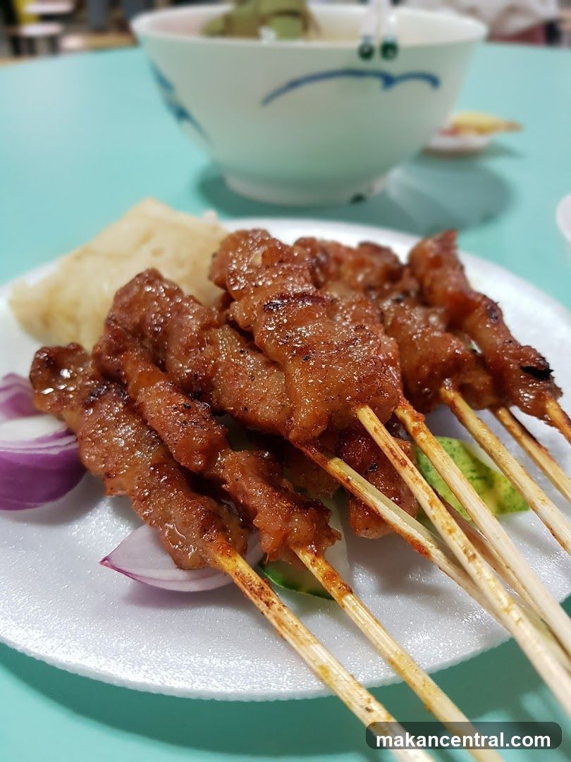Satay Skewers with Rice and Onion