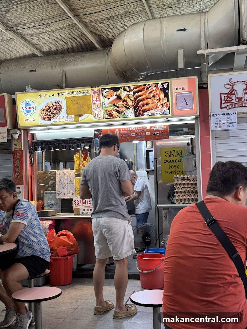 Food Stall with BBQ and Satay