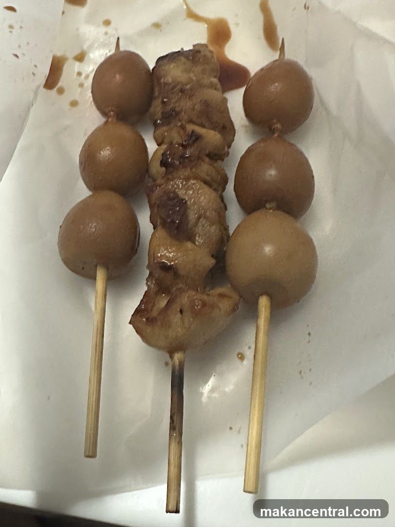 Skewers with Meat and Quail Eggs
