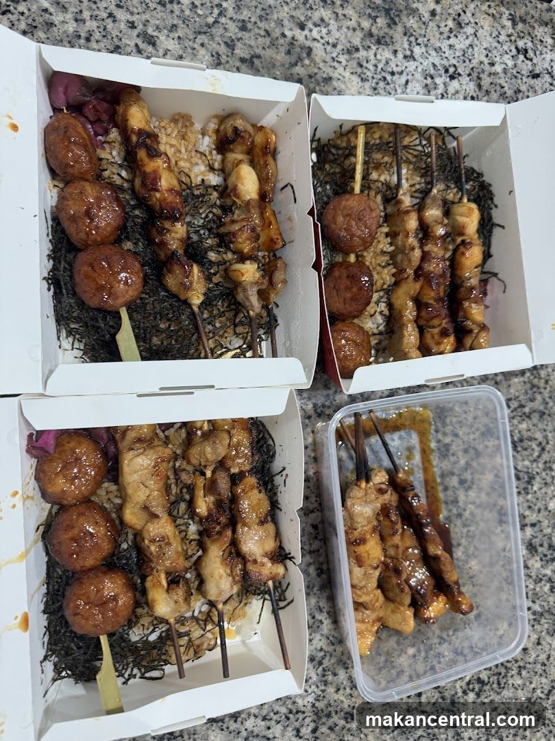 Skewers and Rice Boxes