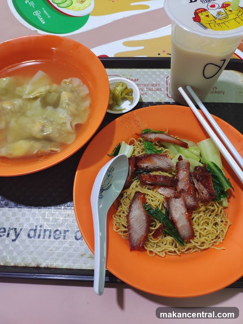 Char Siu Noodles and Wonton Soup