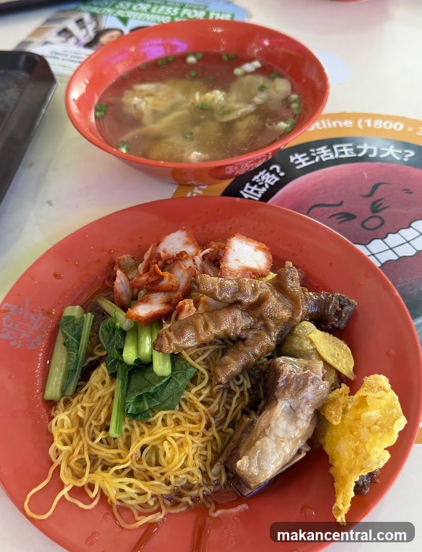 Noodles with Chicken Feet and Char Siu