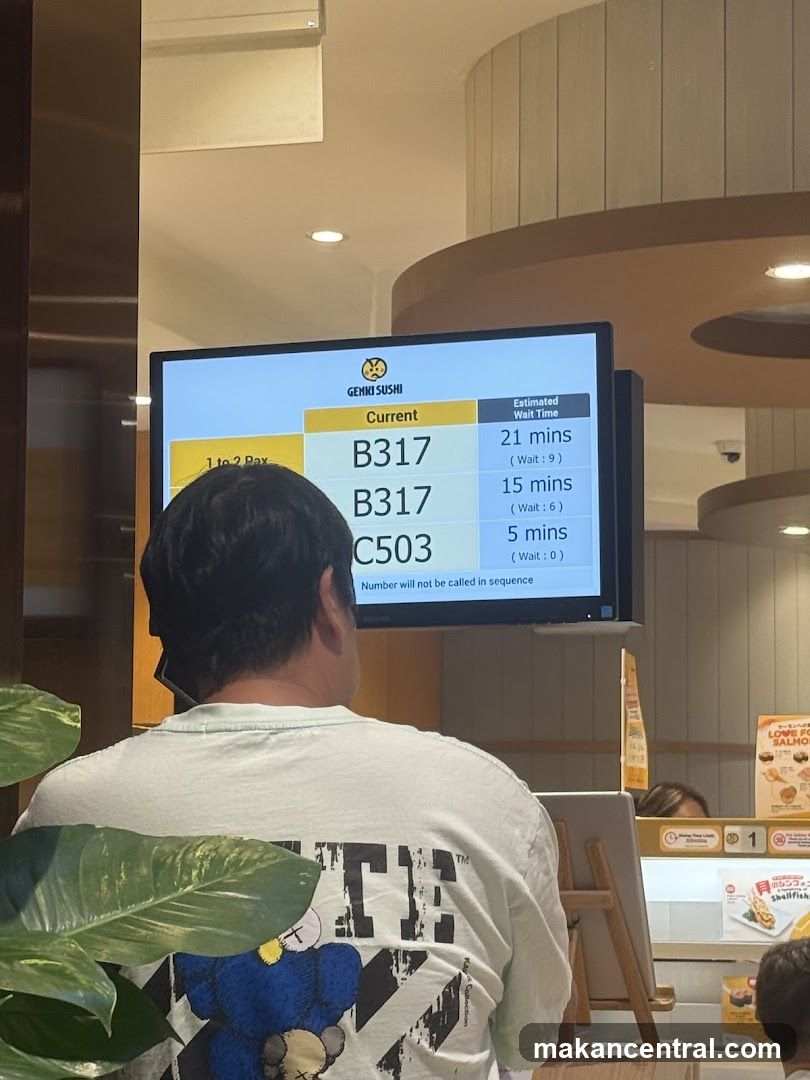 Genki Sushi Waitlist Display