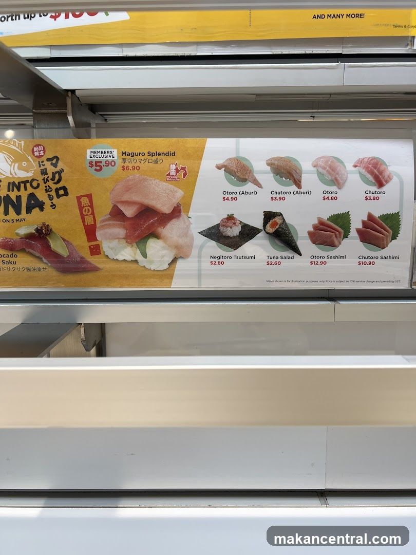 Sushi Menu