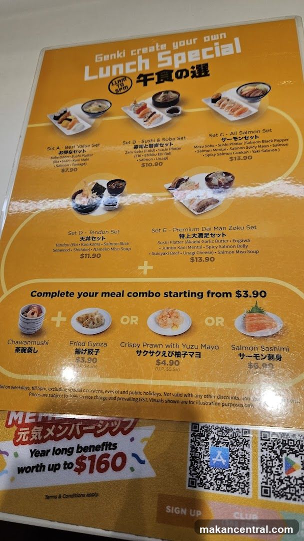 Genki create your own Lunch Special