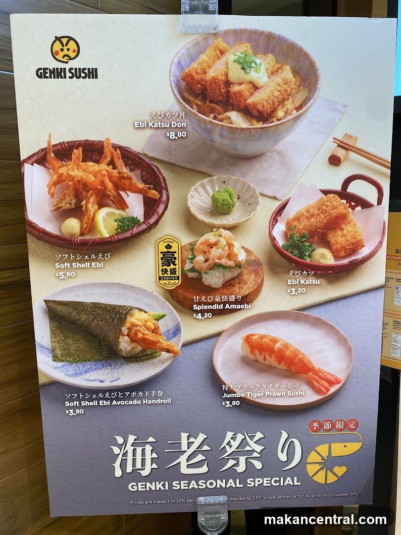 Genki Sushi Seasonal Special Menu