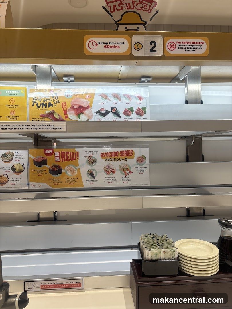 Conveyor Belt Sushi Restaurant Display
