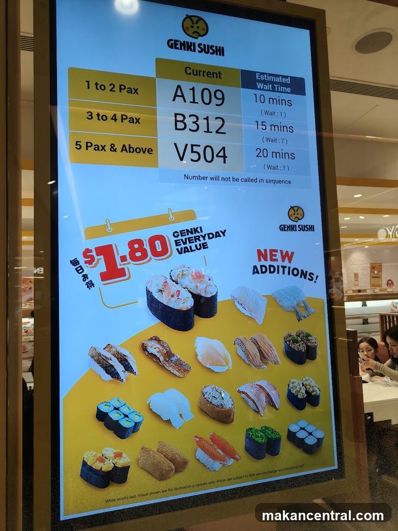 Genki Sushi Digital Display