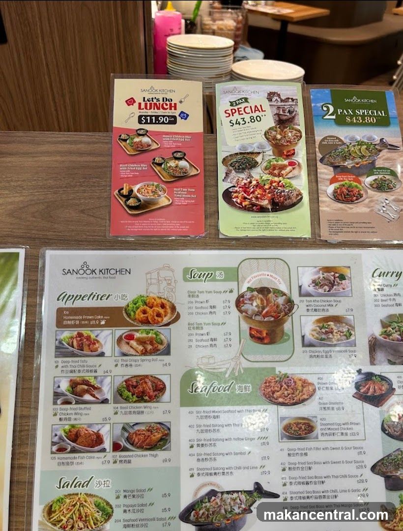 Sanook Kitchen Menu