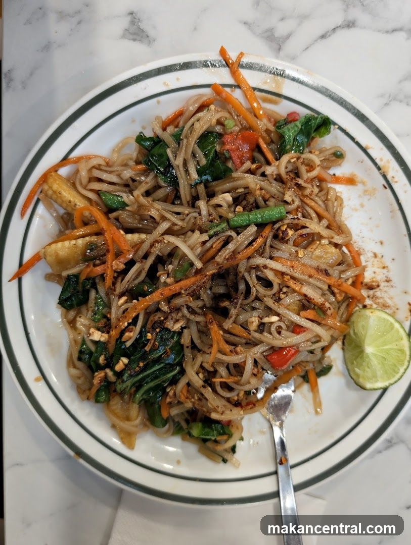 Noodle Dish with Vegetables and Lime