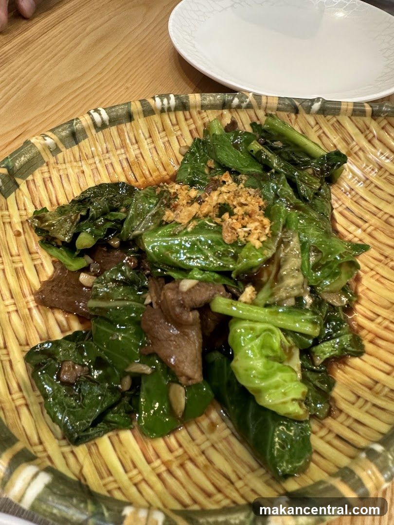 Stir-fried Greens with Beef