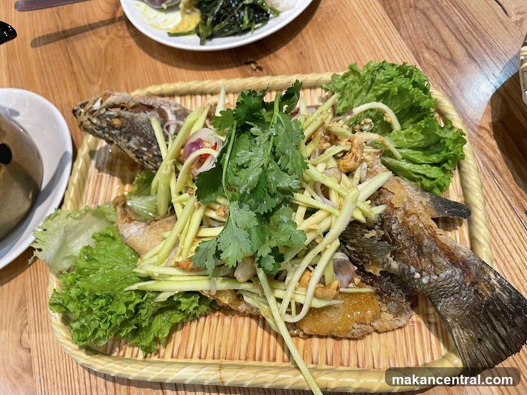 Fried Fish with Mango Salad