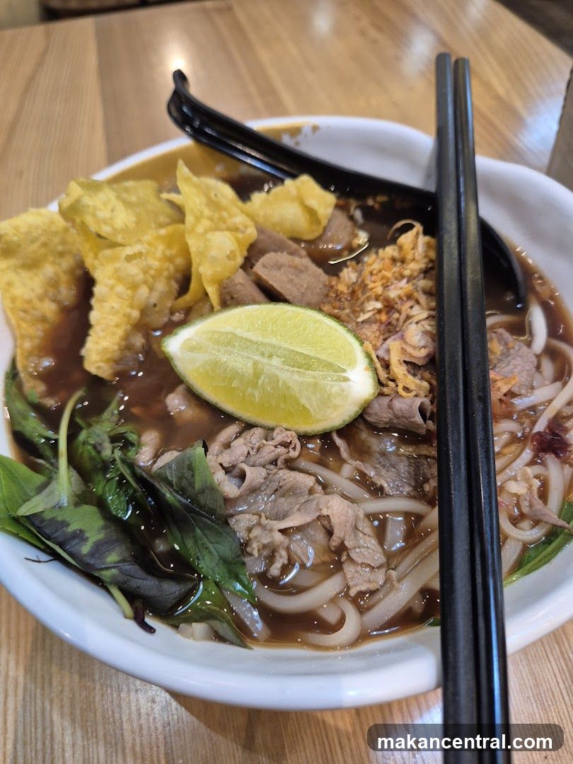 Noodle Soup with Beef and Wontons