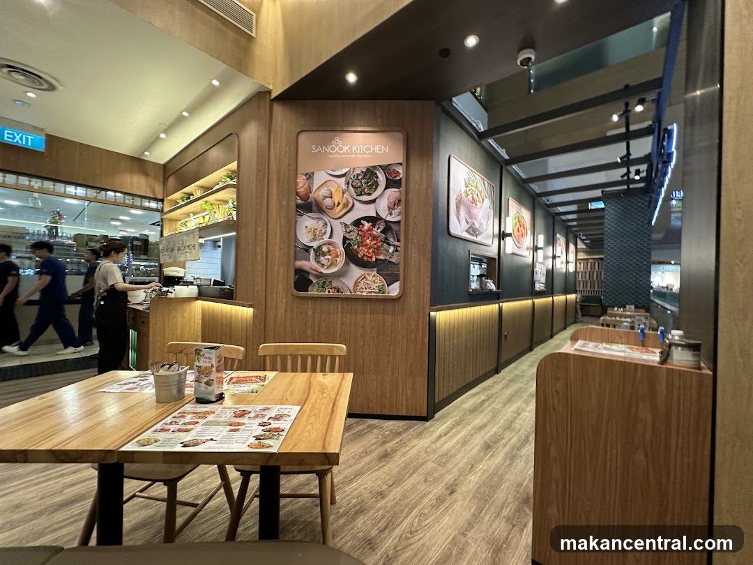 Restaurant Interior with Food Display