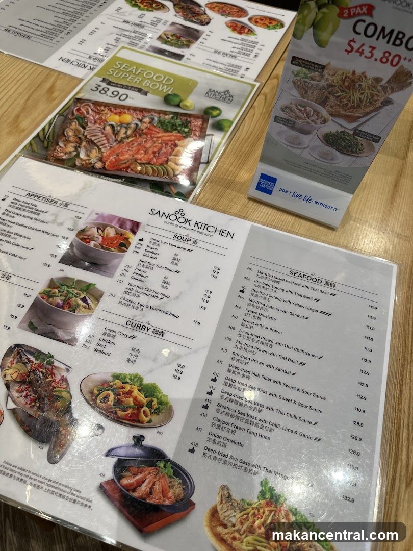 Sanook Kitchen Menu