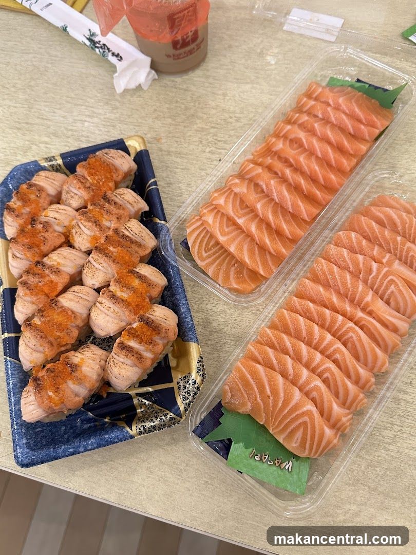 Salmon Sashimi and Sushi