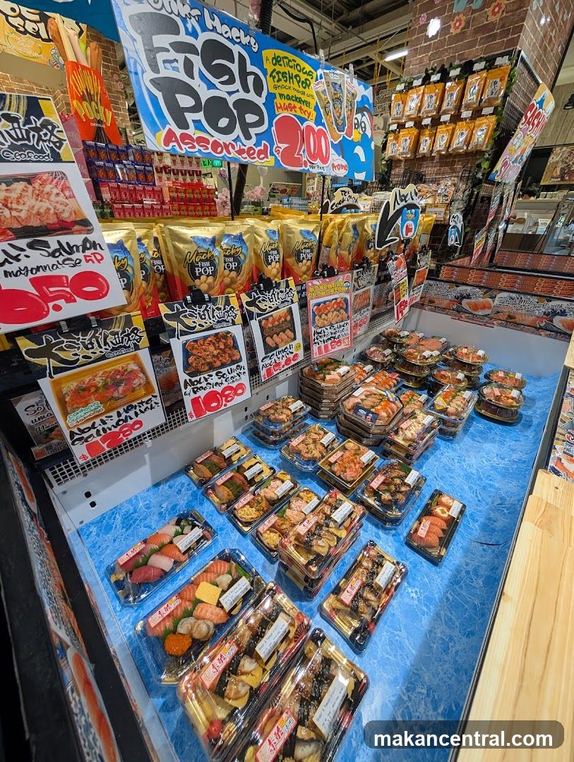 Assorted Seafood and Snacks Display