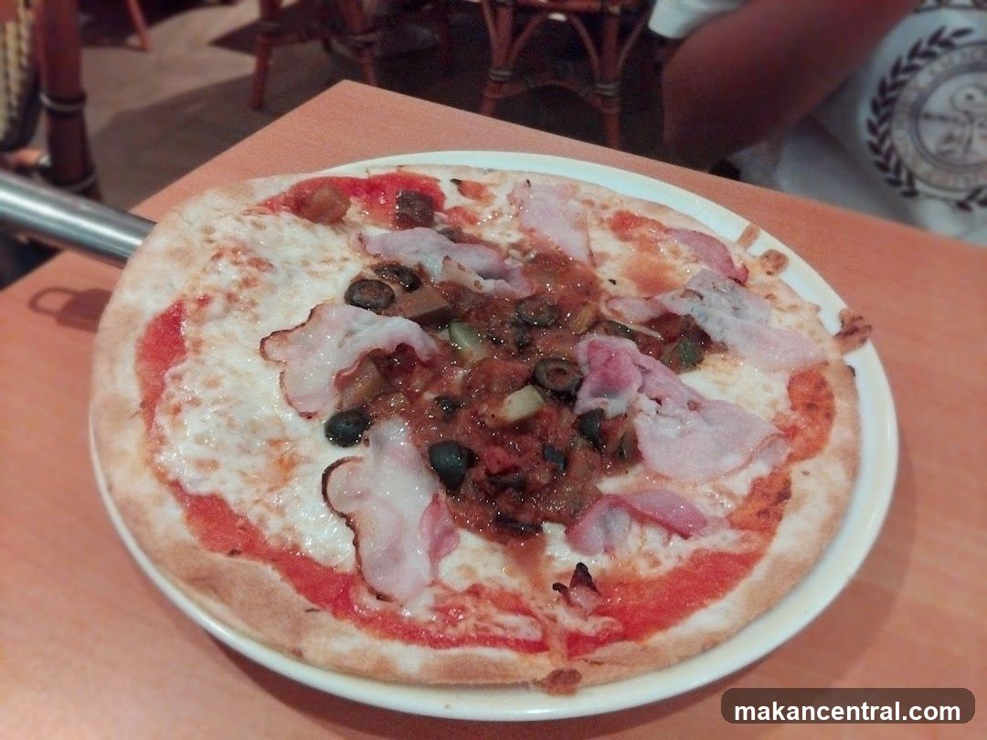 Pizza with Ham and Olives