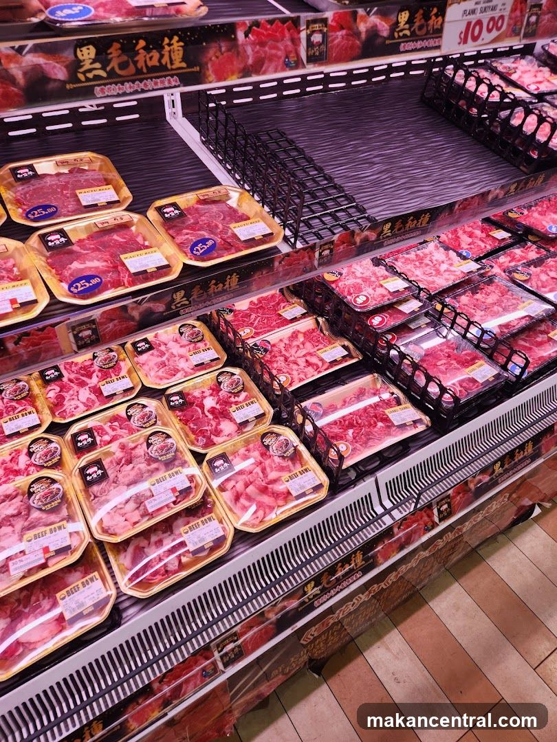 Packaged Beef in Display Case