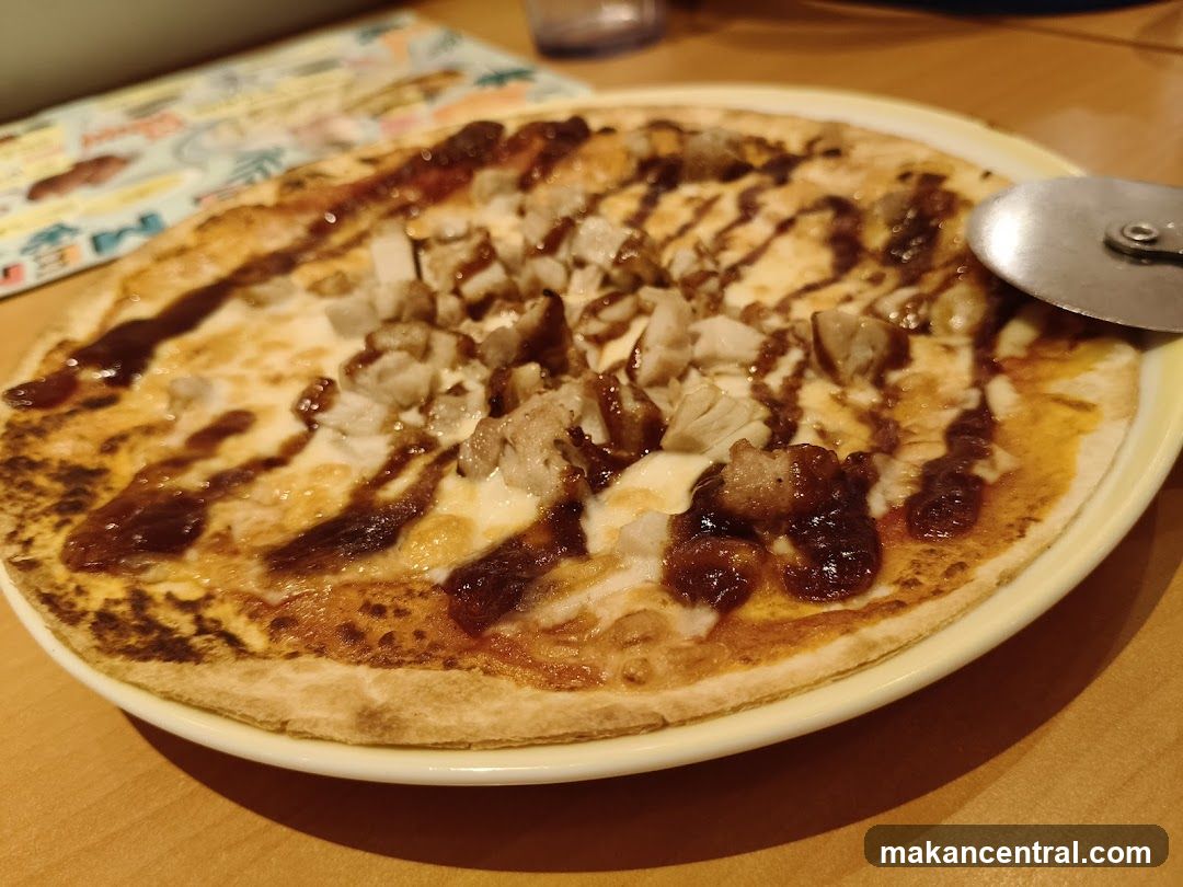 Pizza with Chicken and BBQ Sauce