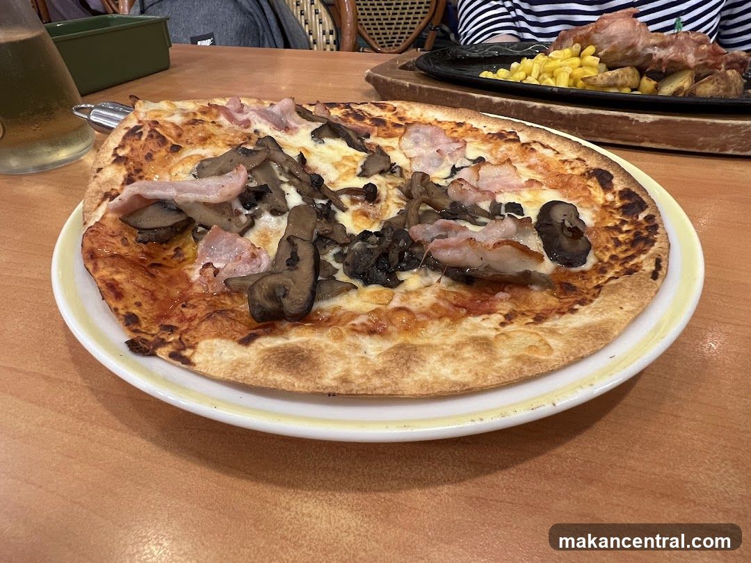 Mushroom and Bacon Pizza