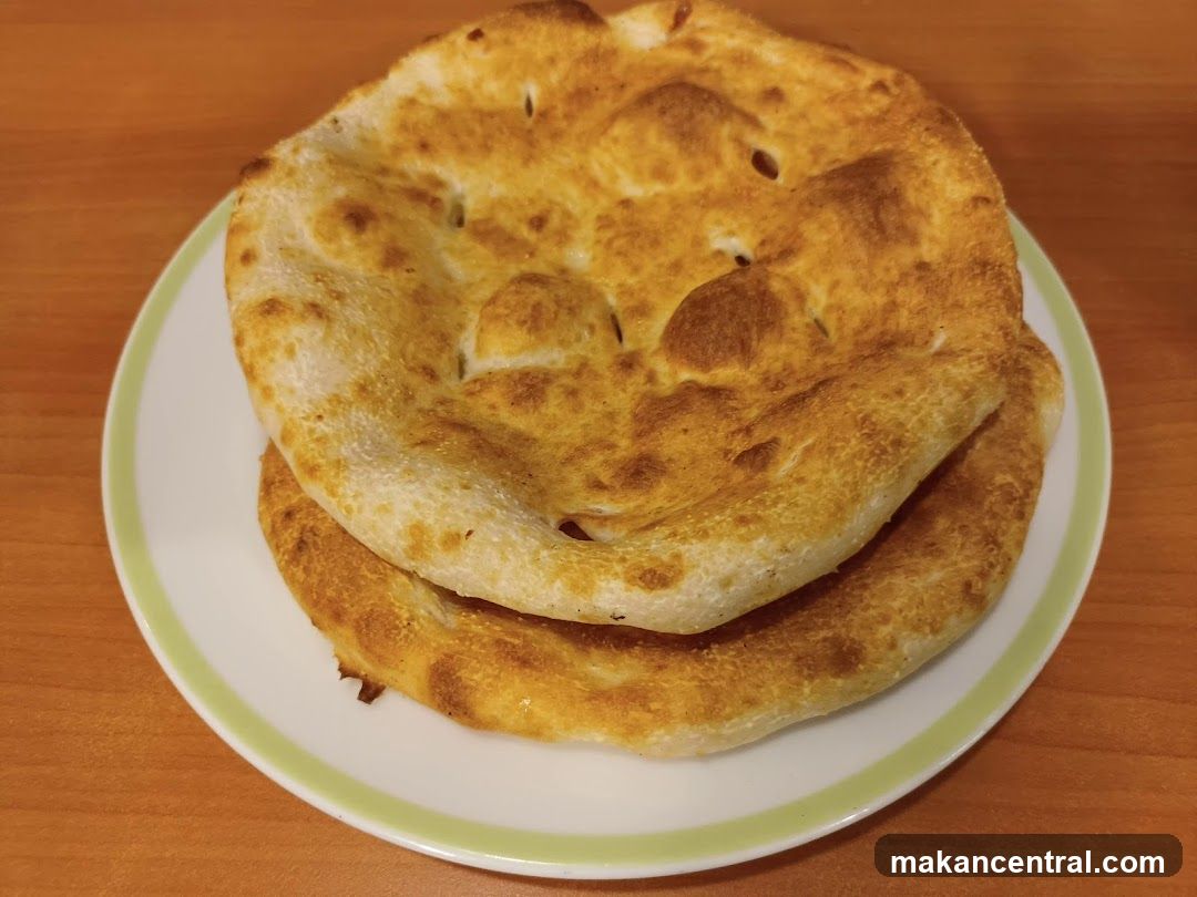 Two Flatbreads on a Plate