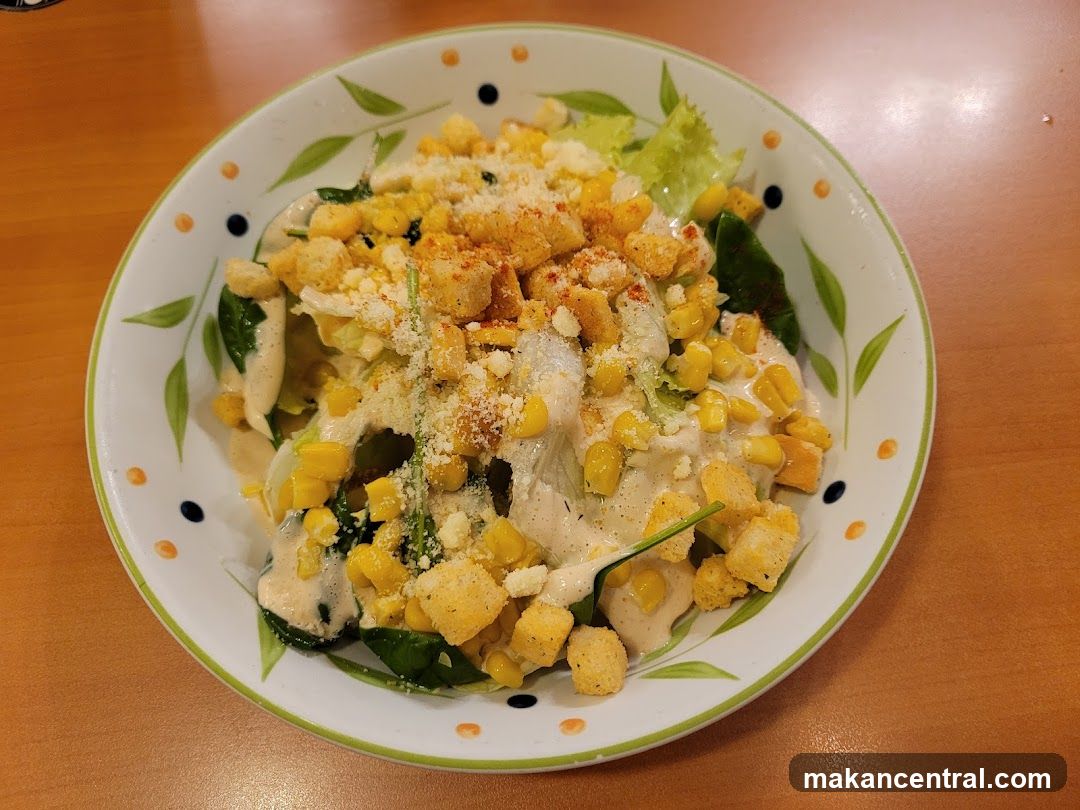 Salad with Corn and Croutons