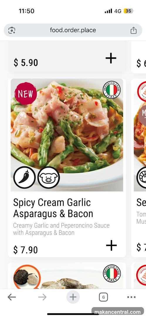 Spicy Cream Garlic Asparagus & Bacon