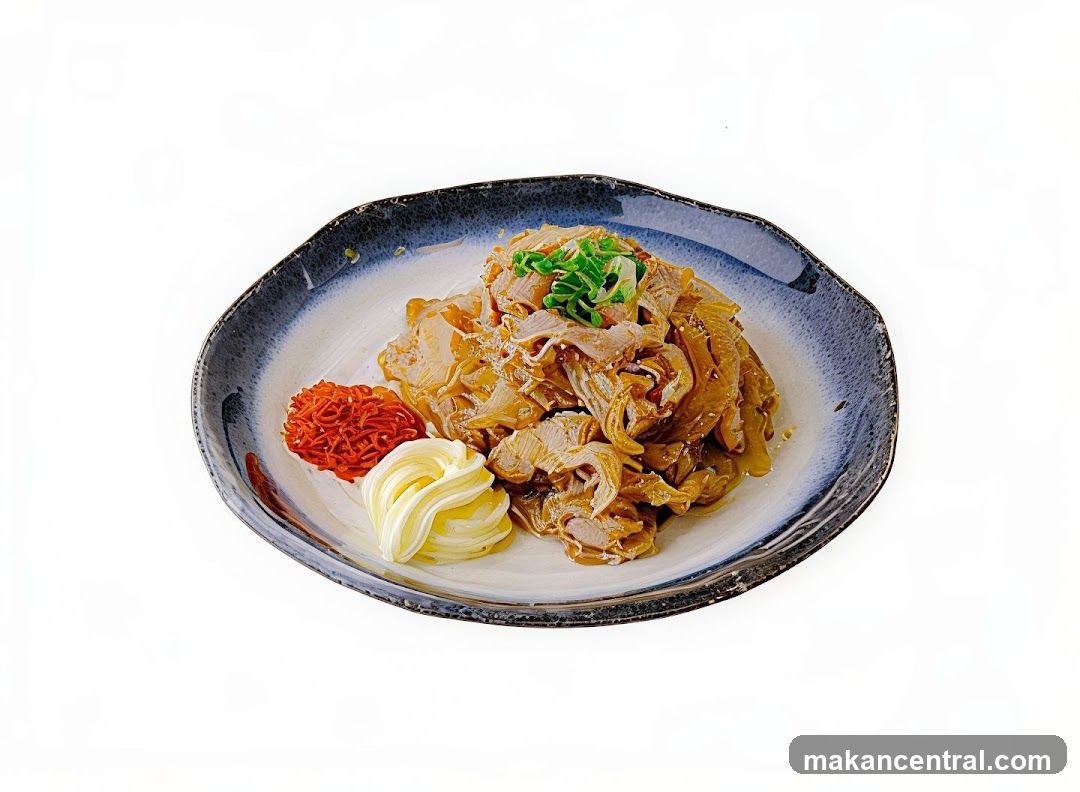 Sliced Meat Dish with Condiments