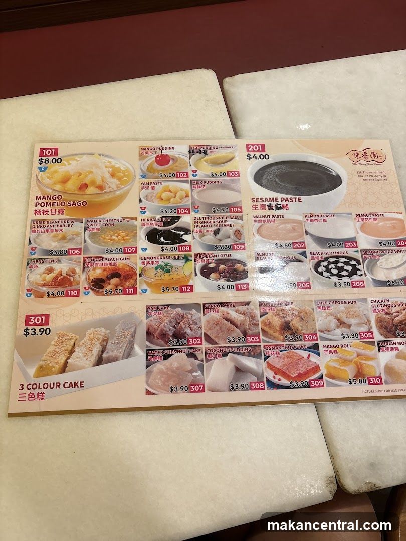 Dessert Menu
