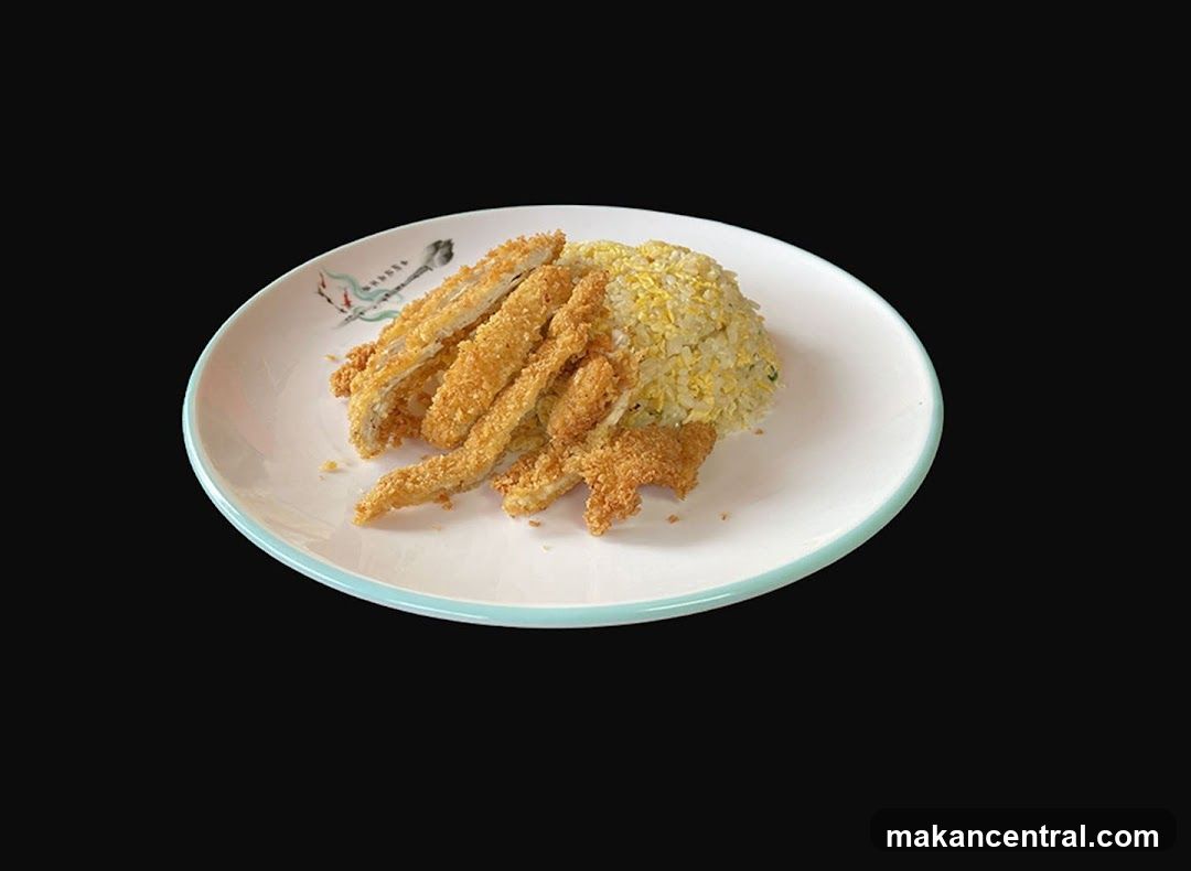 Fried Chicken Strips with Fried Rice