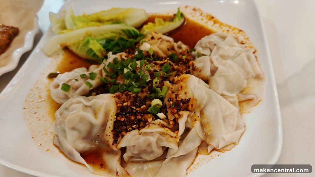 Spicy Wontons with Greens