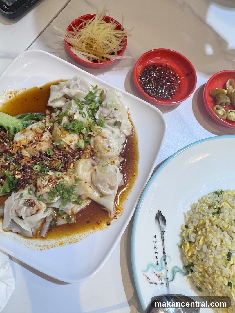 Spicy Wontons and Fried Rice