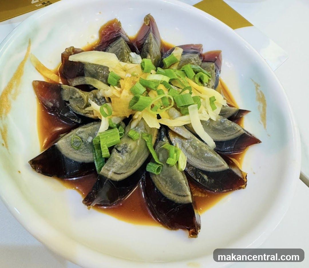 Century Eggs with Ginger and Scallions