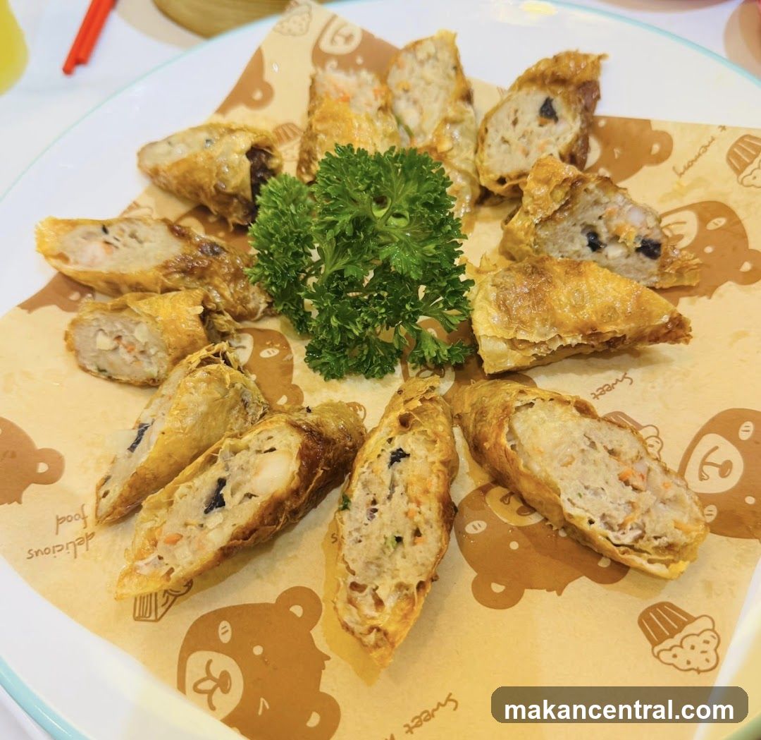 Fried Rolls with Parsley Garnish