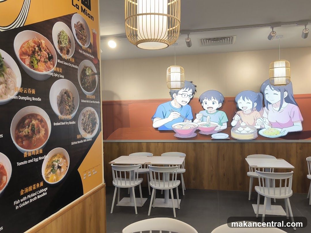 Restaurant Interior with Menu Display
