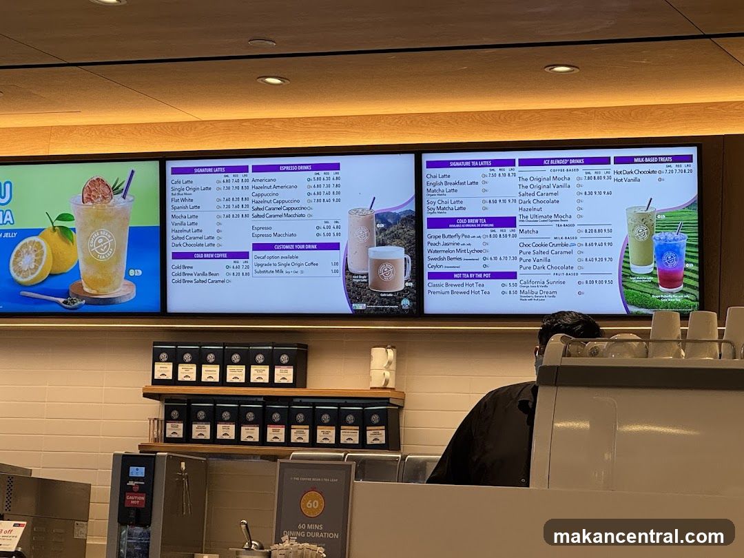 The Coffee Bean & Tea Leaf Menu