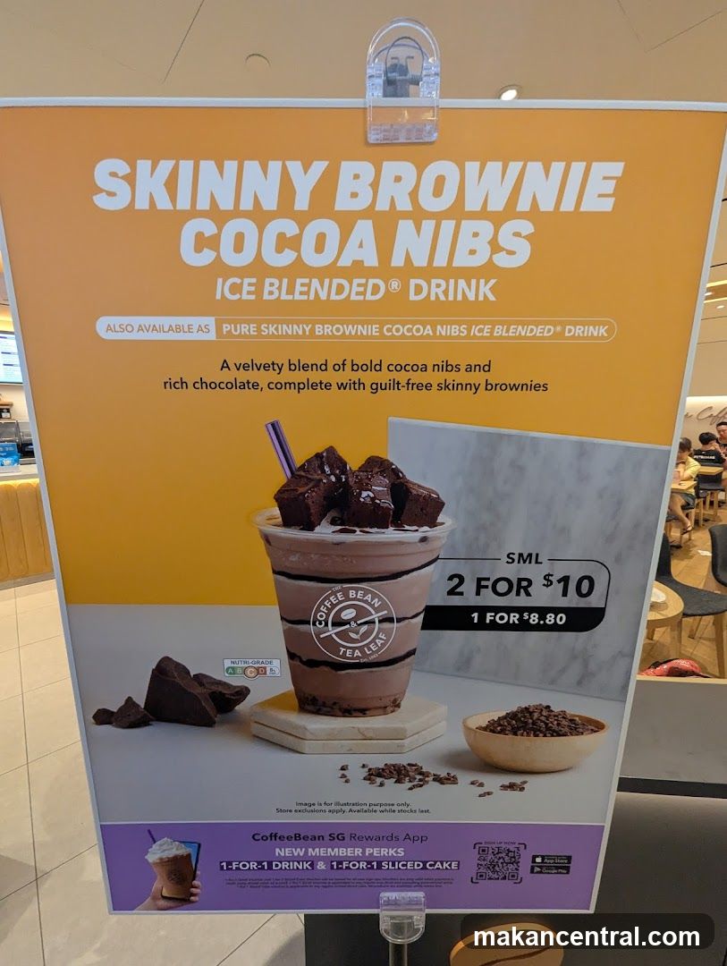 Skinny Brownie Cocoa Nibs Ice Blended Drink Promotion
