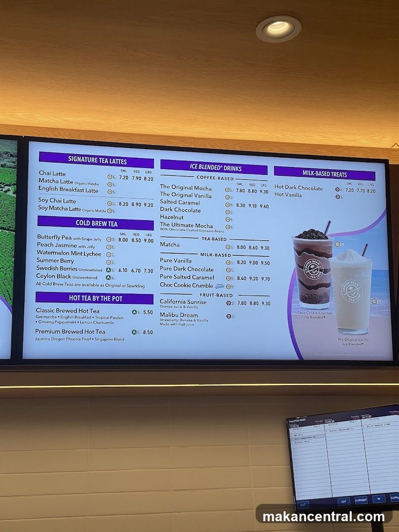 The Coffee Bean & Tea Leaf Menu