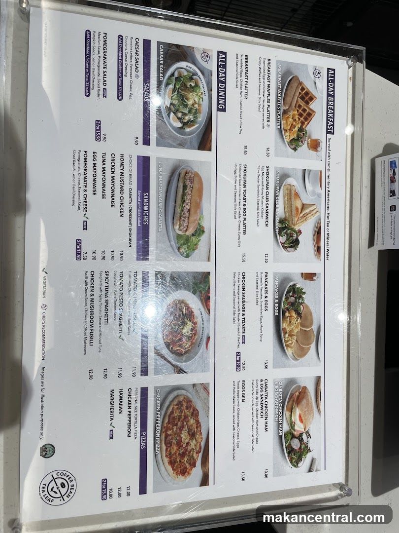 The Coffee Bean & Tea Leaf Menu