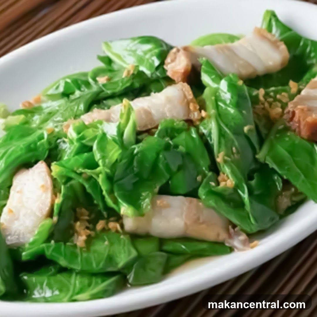 Stir-fried Greens with Pork Belly