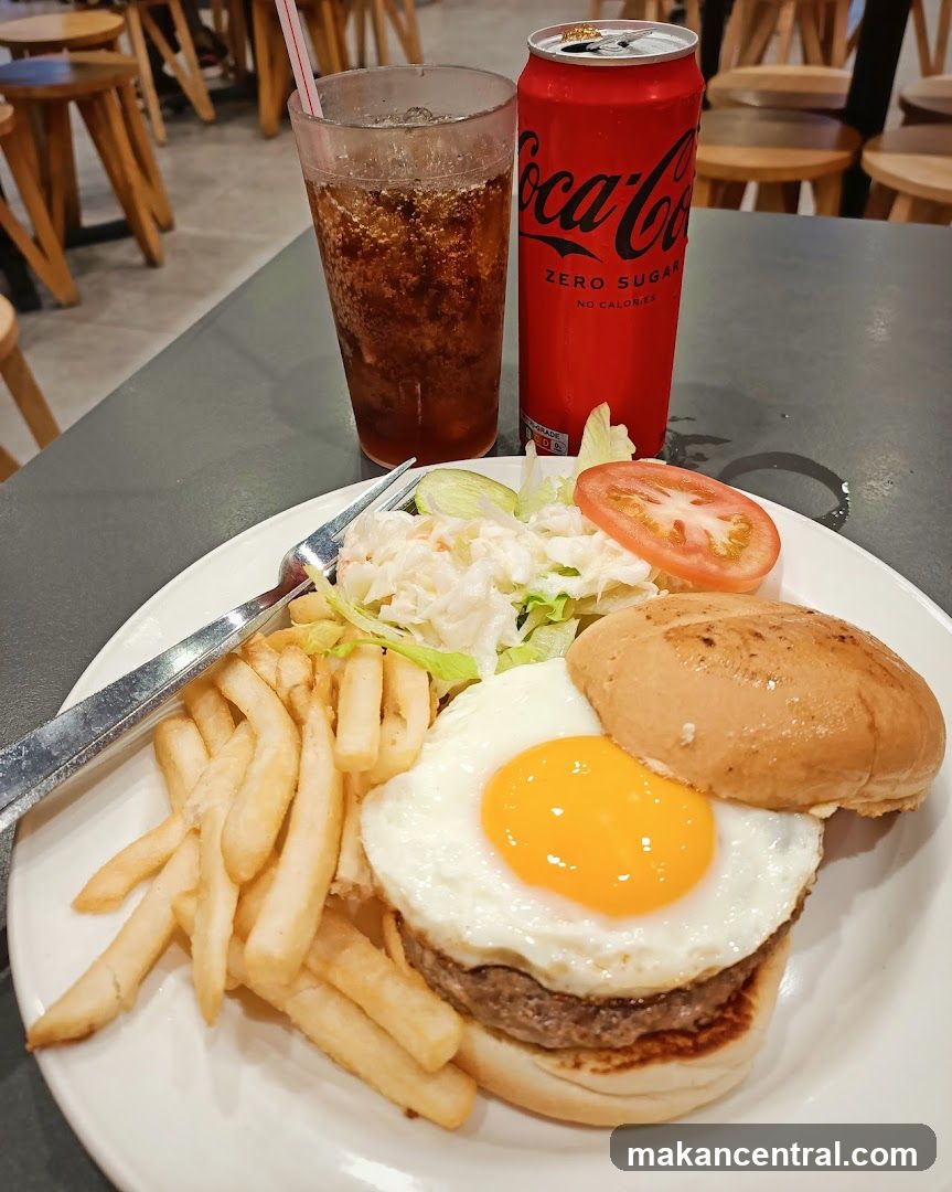 Burger with Fries and Soda