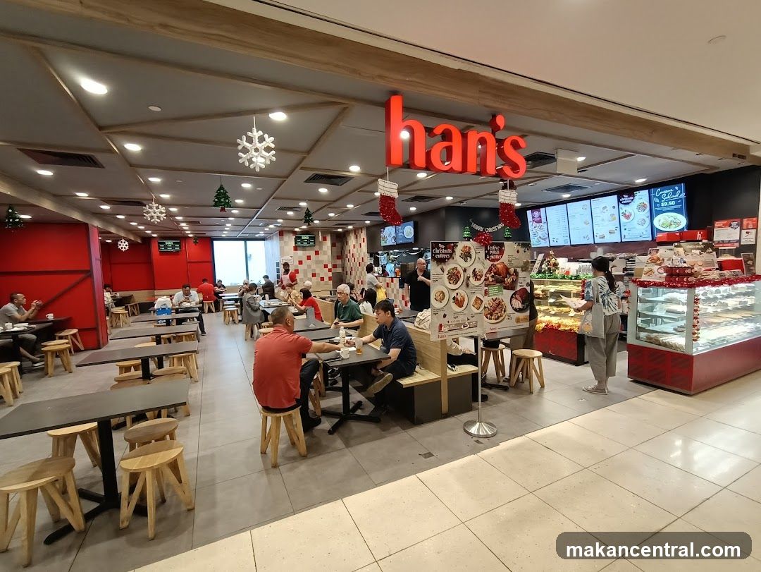 Restaurant Interior with Christmas Decorations