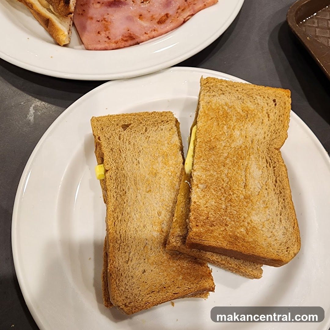 Toast with Butter and Ham