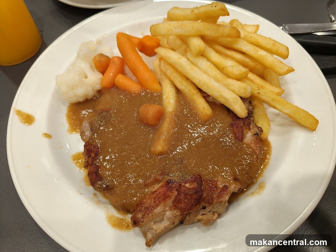 Steak with Fries and Vegetables