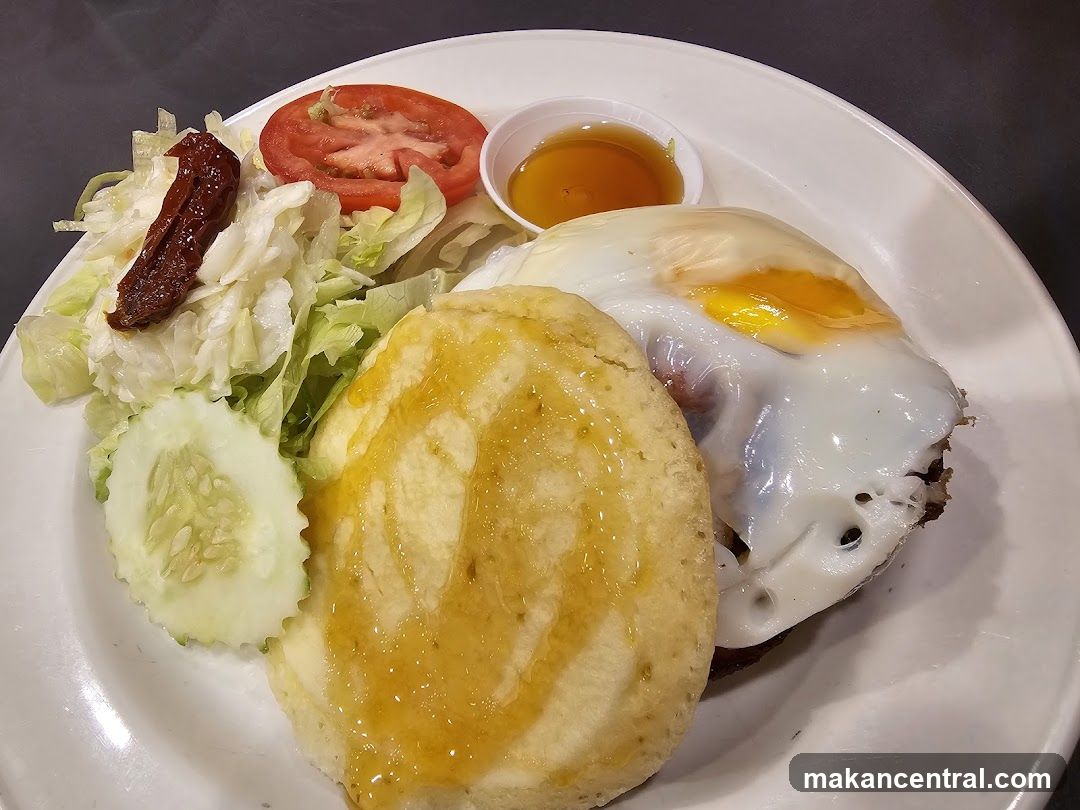 Savory Biscuit with Fried Egg and Salad