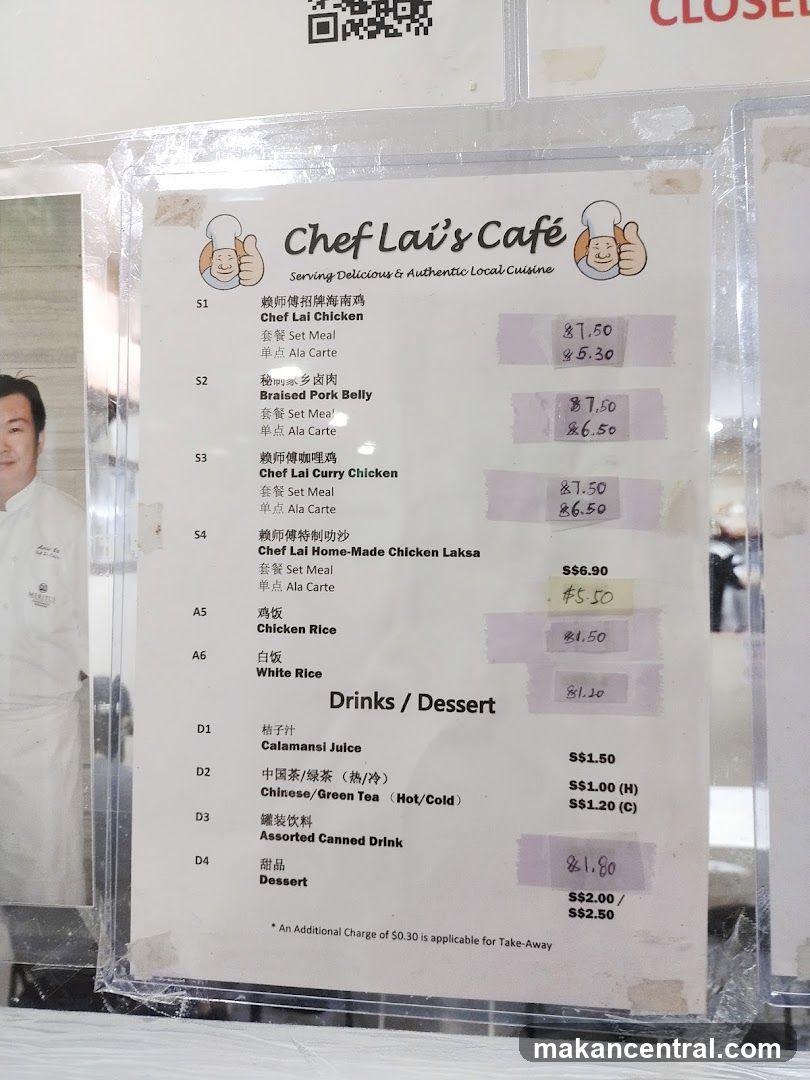 Chef Lai's Cafe Menu