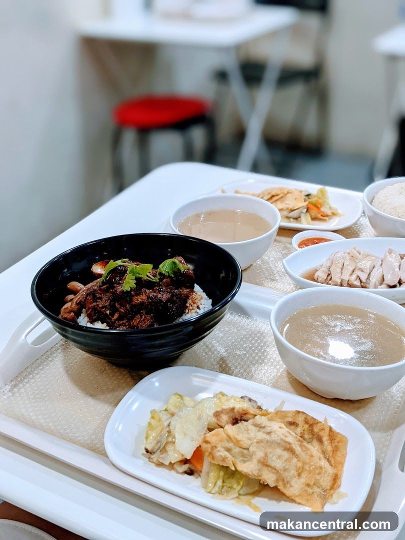 Tray of food