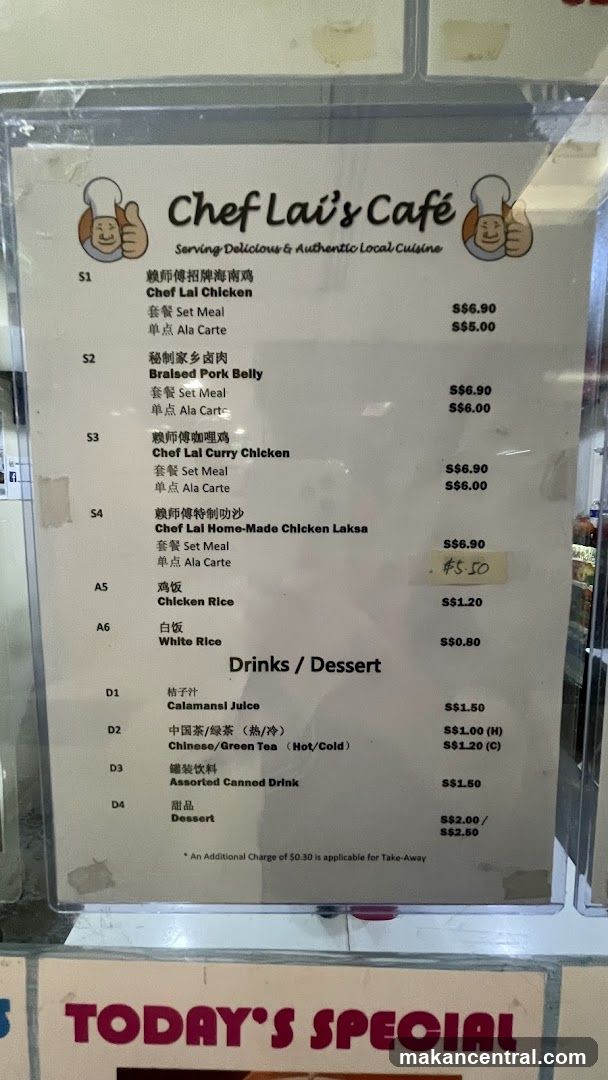 Chef Lai's Cafe Menu