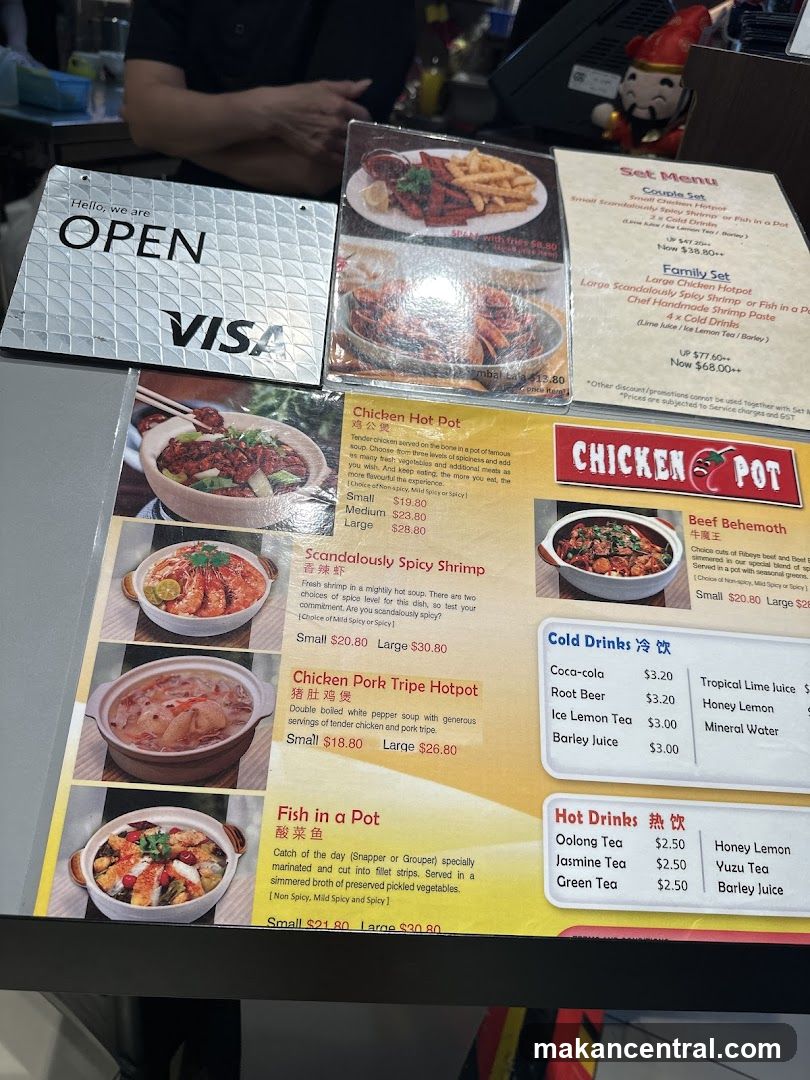 Chicken Pot Menu